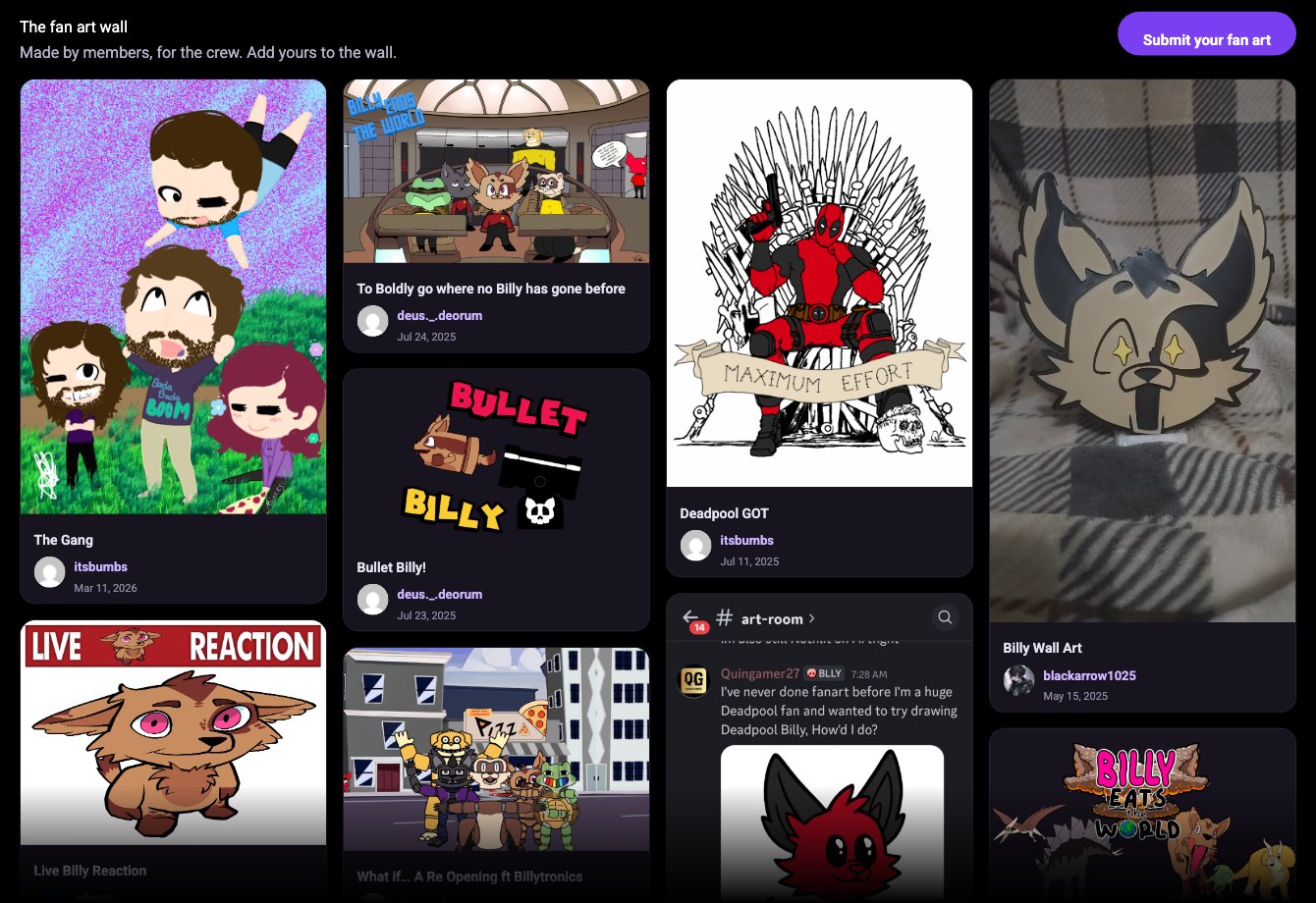 The fan art wall